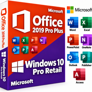 Microsoft Office 2019 Pro Plus și Windows 10 Pro Retail